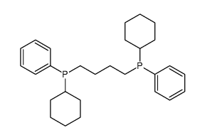 cyclohexyl-[4-[cyclohexyl(phenyl)phosphanyl]butyl]-phenylphosphane结构式
