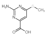 4-Pyrimidinecarboxylicacid, 2-amino-6-(methylthio)- Structure