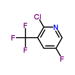 2-氯-5-氟-3-(三氟甲基)吡啶结构式
