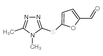 5-[(4,5-二甲基-4H-1,2,4-噻唑-3-基)硫代]-2-糠醛结构式