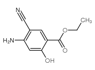 4-氨基-5-氰基水杨酸乙酯结构式