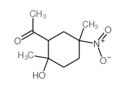 1-(2-hydroxy-2,5-dimethyl-5-nitro-cyclohexyl)ethanone结构式