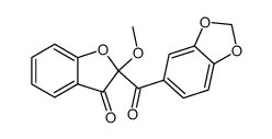 2-Methoxy-2-(3,4-methylendioxybenzoyl)-3(2H)-benzofuranon结构式
