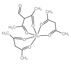 Ruthenium,(2-acetyl-3-oxobutanalato-O2,O3)bis(2,4-pentanedionato-O,O')-,(OC-6-22)- (9CI) Structure