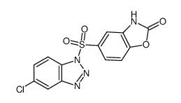 1-(benzoxazolone-5'-sulphonyl)-5-chlorobenzotriazole结构式