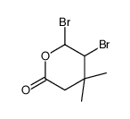 5,6-dibromo-4,4-dimethyloxan-2-one结构式