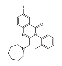 2-homopiperidino-methyl-3-(2-tolyl)-4-(3H)-6-iodoquinazolone Structure