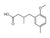 3-methyl-4-(2-methoxy-5-methylphenyl)butyric acid Structure