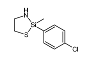 1-Thia-3-aza-2-silacyclopentane, 2-(p-chlorophenyl)-2-methyl- Structure