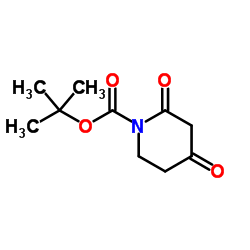 2,4-二哌啶酮-1-甲酸叔丁酯结构式