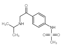 4-(2-异丙基氨基乙酰基)甲磺酰胺结构式
