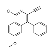 1-chloro-6-methoxy-4-phenylisoquinoline-3-carbonitrile Structure