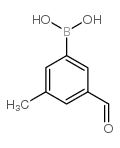 3-甲酰基-5-甲基苯基硼酸结构式
