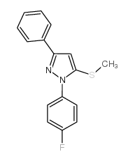 1-(4-氟苯基)-5-甲基硫代-3-苯基-1H-吡唑结构式