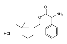 6,6-dimethylheptyl 2-amino-2-phenylacetate,hydrochloride Structure