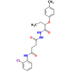 N-(2-Chlorophenyl)-4-{2-[2-(4-methylphenoxy)butanoyl]hydrazino}-4-oxobutanamide Structure