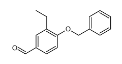 Benzaldehyde, 3-ethyl-4-(phenylmethoxy) Structure