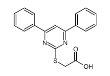 2-(4,6-diphenylpyrimidin-2-yl)sulfanylacetic acid结构式