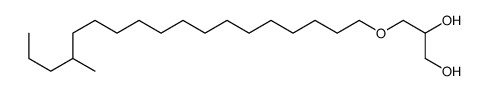 3-(15-methyloctadecoxy)propane-1,2-diol结构式