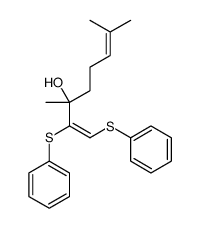 3,7-dimethyl-1,2-bis(phenylsulfanyl)octa-1,6-dien-3-ol Structure