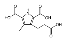 1H-Pyrrole-2,5-dicarboxylic acid, 3-(2-carboxyethyl)-4-methyl结构式