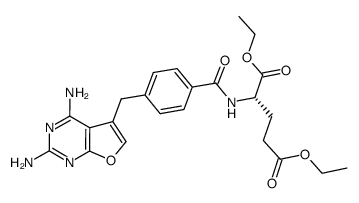 diethyl N-{4-[(2,4-diaminofuro[2,3-d]pyrimidin-5-yl)methyl]benzoyl}-L-glutamate结构式