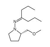 1-Pyrrolidinamine, 2-(methoxymethyl)-N-(1-propylbutylidene)-, (2S)-结构式