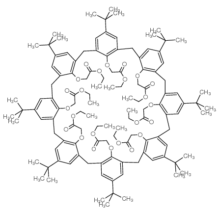4-tert-butylcalix(8)arene-octaacetic acid octaethyl ester Structure