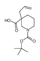 1-Boc-3-烯丙基哌啶-3-甲酸结构式