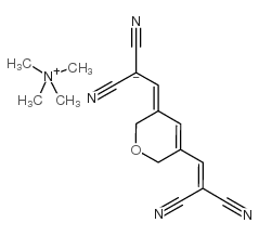 methanaminium, n,n,n-trimethyl-, salt with [[5-(2,2-dicyanoethenyl)-2h-pyran-3(6h)-ylidene]methyl]propanedinitrile (1:1) Structure