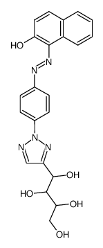 1-{2-[4-(2-hydroxy-naphthalen-1-ylazo)-phenyl]-2H-[1,2,3]triazol-4-yl}-butane-1,2,3,4-tetraol Structure