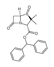 (2S,4S,5R)-3,3-dimethyl-4,7-dioxo-4-thia-1-azabicyclo<3.2.0>heptane-2-carboxylic acid benzhydryl ester Structure