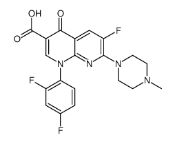 1-(2,4-二氟苯基)-6-氟-7-(4-甲基哌嗪-1-基)-4-氧代-1,4-二氢-1,8-萘啶-3-羧酸结构式