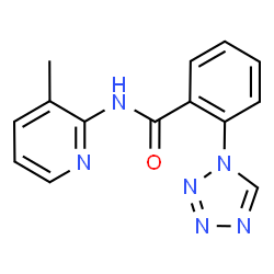 N-(3-methylpyridin-2-yl)-2-(1H-tetrazol-1-yl)benzamide Structure