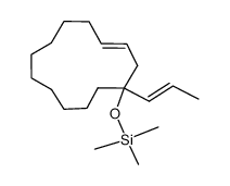 1-(trimethylsiloxy)-1-(trans-1-propenyl)-trans-cyclotridec-3-ene结构式