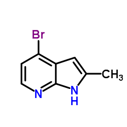 4-溴-2-甲基-1H-吡咯并[2,3-b]吡啶结构式