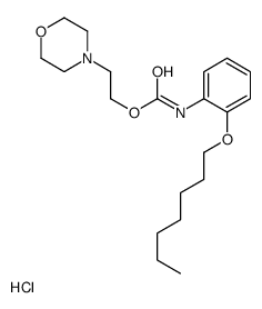 2-morpholin-4-ylethyl N-(2-heptoxyphenyl)carbamate,hydrochloride结构式