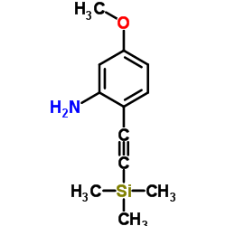 5-Methoxy-2-[(trimethylsilyl)ethynyl]aniline Structure