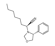 (S)-2-((R)-4-phenyloxazolidin-3-yl)octanenitrile Structure