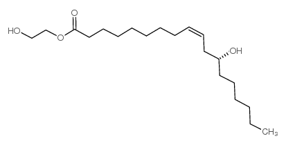12-羟基-[R-(Z)]-9-十八烯酸-2-羟基乙基酯结构式