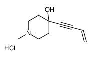 4-but-3-en-1-ynyl-1-methylpiperidin-4-ol,hydrochloride结构式