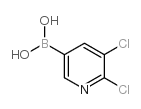 2,3-二氯吡啶-5-硼酸结构式