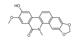 9-hydroxy-8-methoxy-5-methyl-2,3-(methylenedioxy)benzo[c]phenanthridin-6(5H)-one Structure