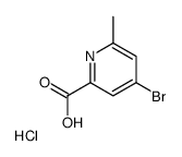 4-Bromo-6-methyl-2-pyridinecarboxylic acid hydrochloride (1:1) Structure
