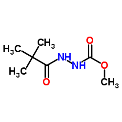 Hydrazinecarboxylic acid,2-(2,2-dimethyl-1-oxopropyl)-,methyl ester (9CI) structure