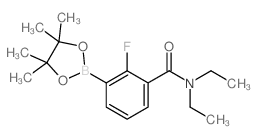 3-(二乙基氨基甲酰)-2-氟苯硼酸频那醇酯结构式