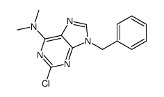 9-benzyl-2-chloro-N,N-dimethylpurin-6-amine结构式