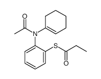 S-(2-(N-(cyclohex-1-en-1-yl)acetamido)phenyl) propanethioate Structure