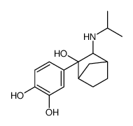 N-isopropyl-3-amino-2-(3,4-dihydroxyphenyl)-2-hydroxybicyclo(2.2.1)heptane结构式