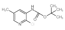 2-氯-5-甲基吡啶-3-氨基甲酸叔丁酯结构式